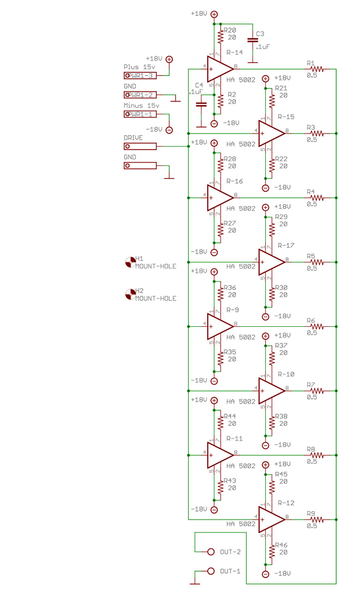 Ed7200 class ab monoblock amplifier схема