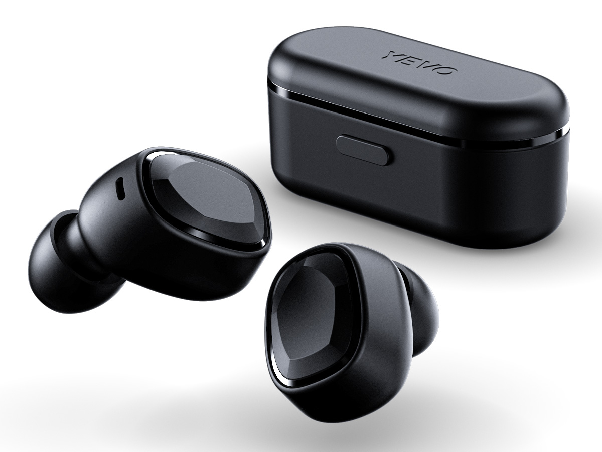 yevo air black true wireless earphone