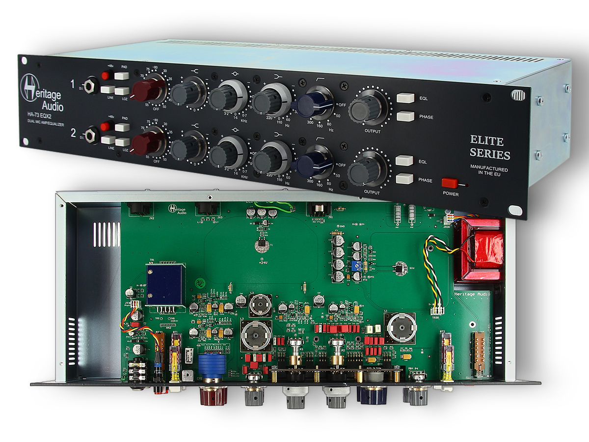 Heritage Audio Launches HA-73 EQX2 Dual Mic Amp/Equalizer 