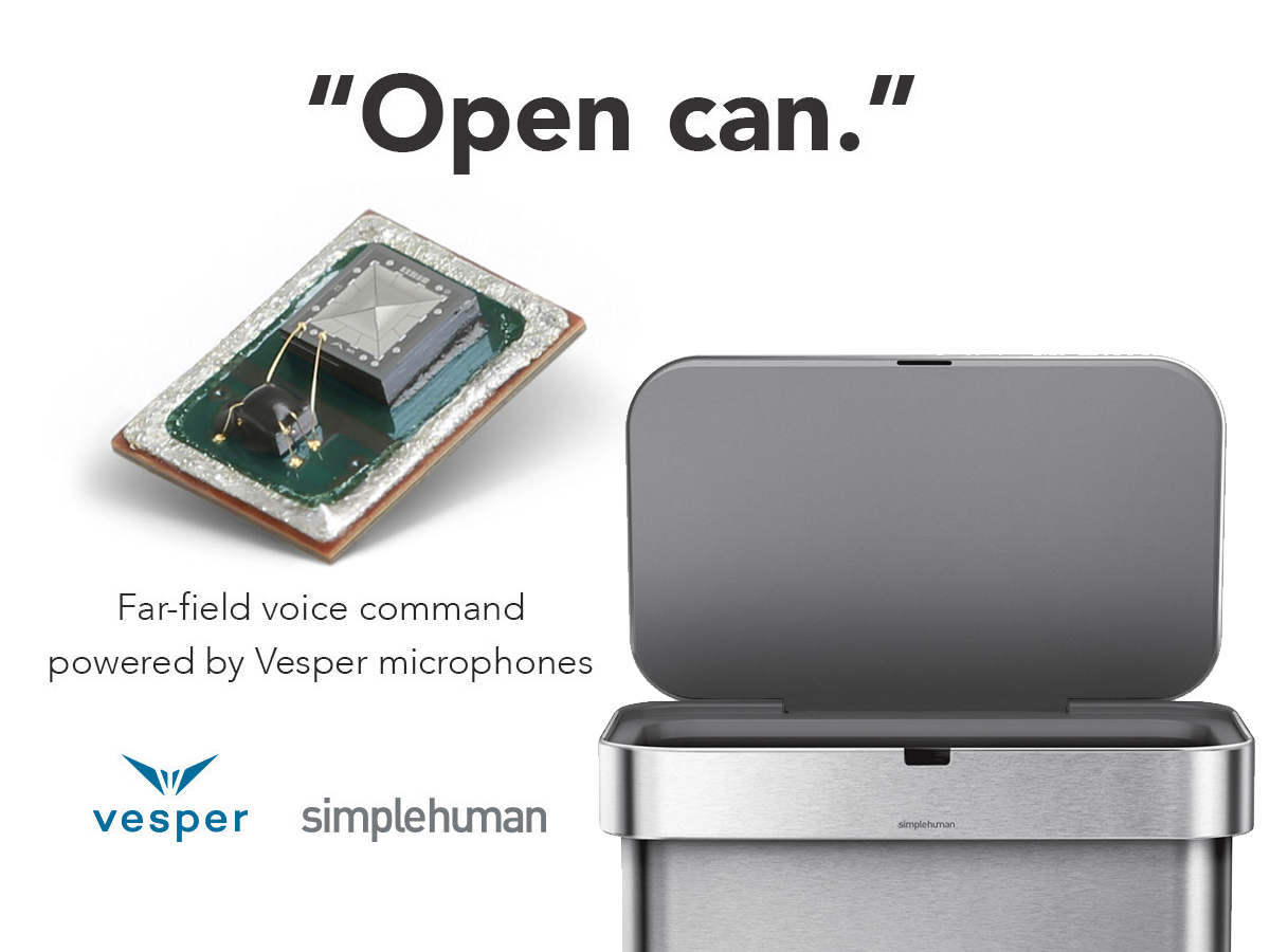 Vesper Microphones to Power simplehuman's Innovative Line of Sensor Trash  Cans