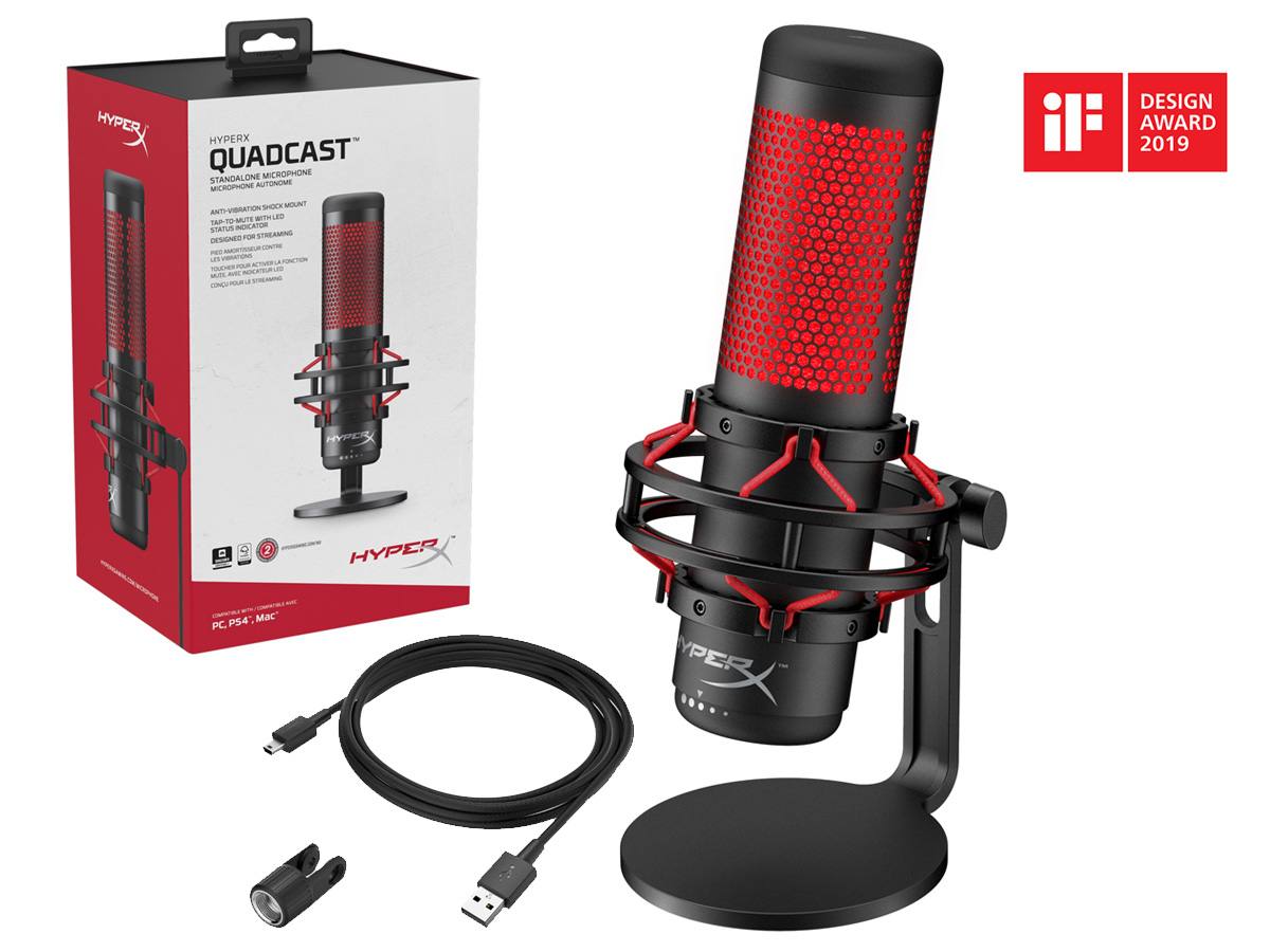 HyperX Launches QuadCast Studio-Quality USB Microphone with Four Polar  Patterns and Anti-Vibration Shock Mount | audioXpress