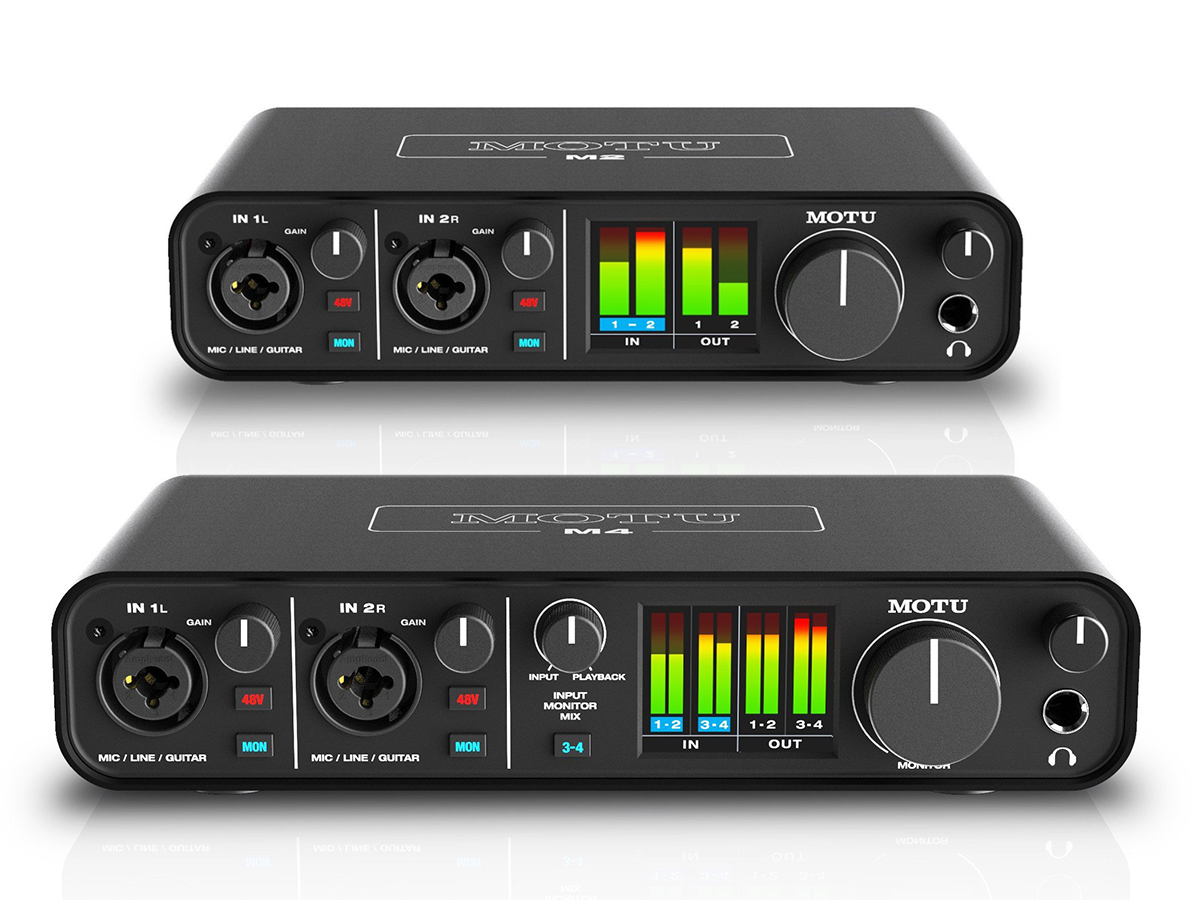 MOTU introduces the M2 and M4 USB-C audio interfaces 