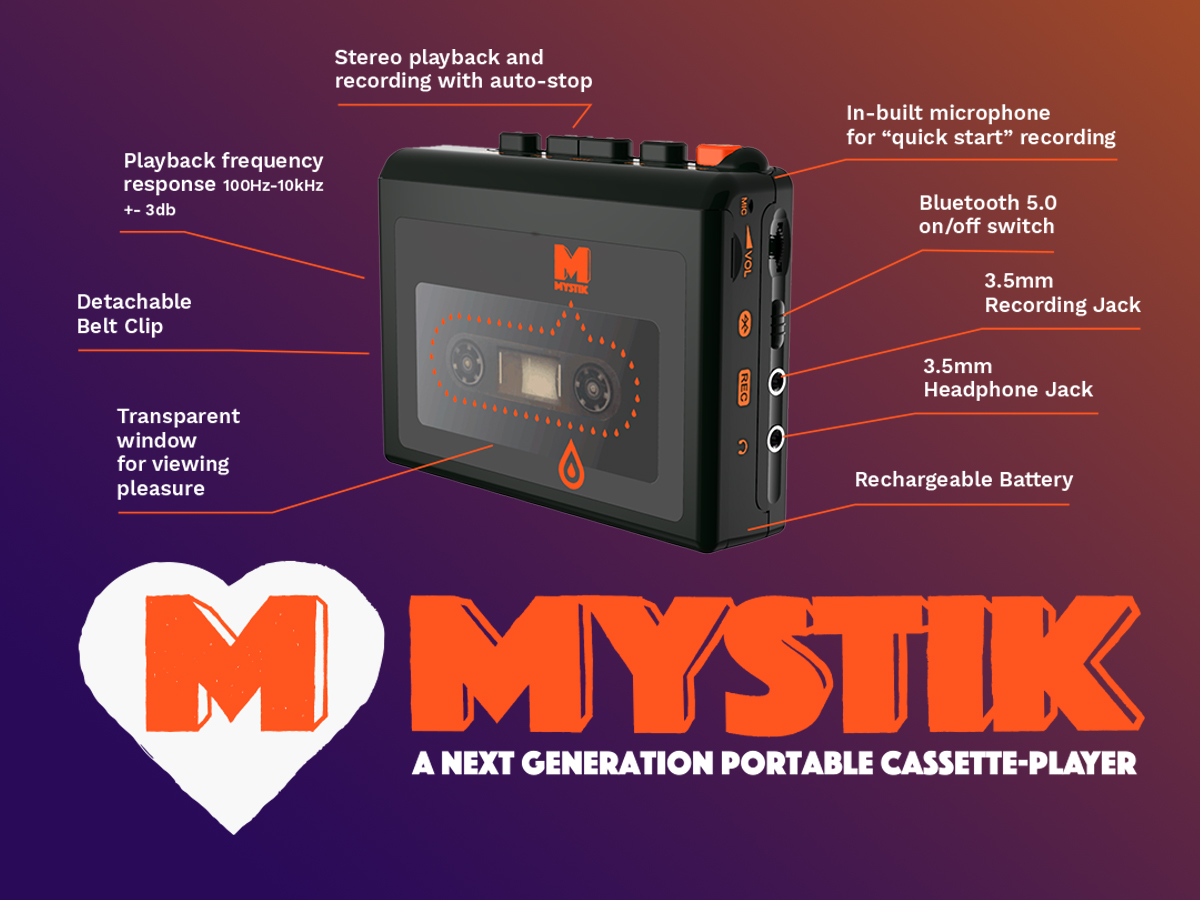 RecordingTheMasters Launches Kickstarter Campaign for Mystik Bluetooth  Cassette Player