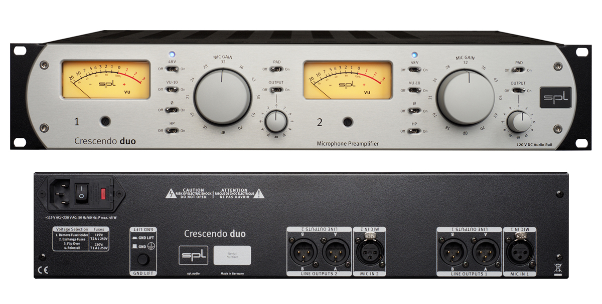 SPL Crescendo duo v2 Two-Channel Microphone Preamplifier