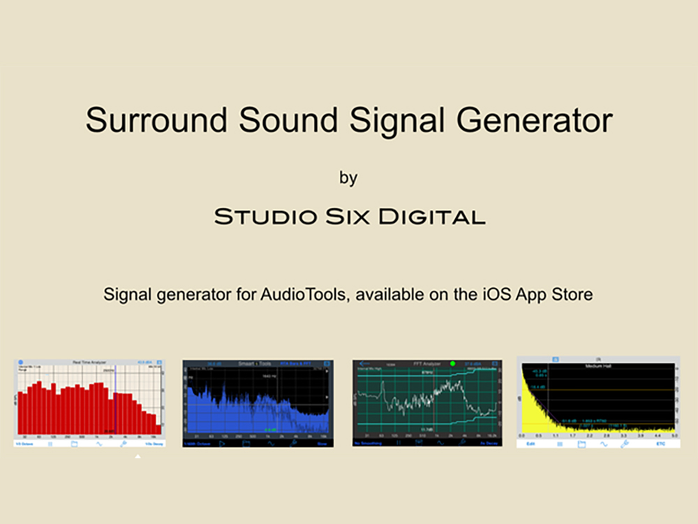 Studio Six Digital Introduces Updated Surround Signal Generator