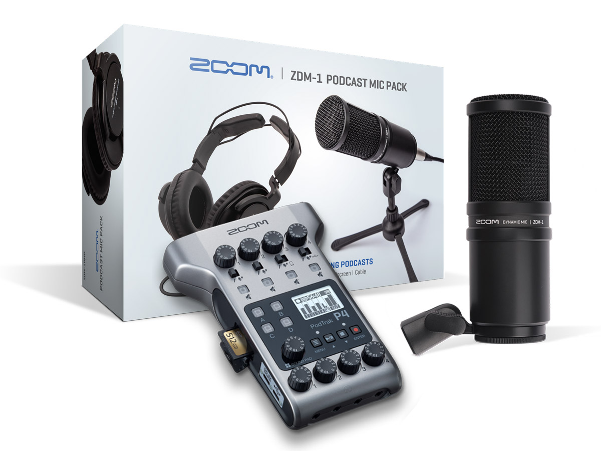 Zoom Unveils New PodTrak P4 Podcasting Recorder and ZDM-1 Podcast 