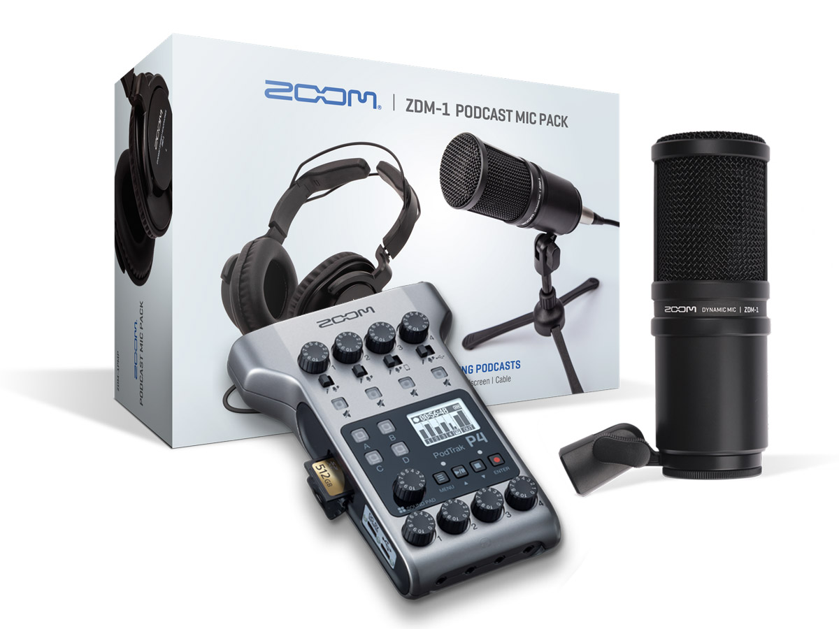 Zoom Unveils New PodTrak P4 Podcasting Recorder and ZDM-1 Podcast