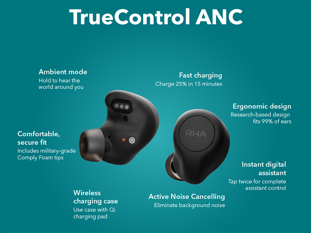 RHA Launches TrueControl True Wireless Earbuds with Adjustable ANC