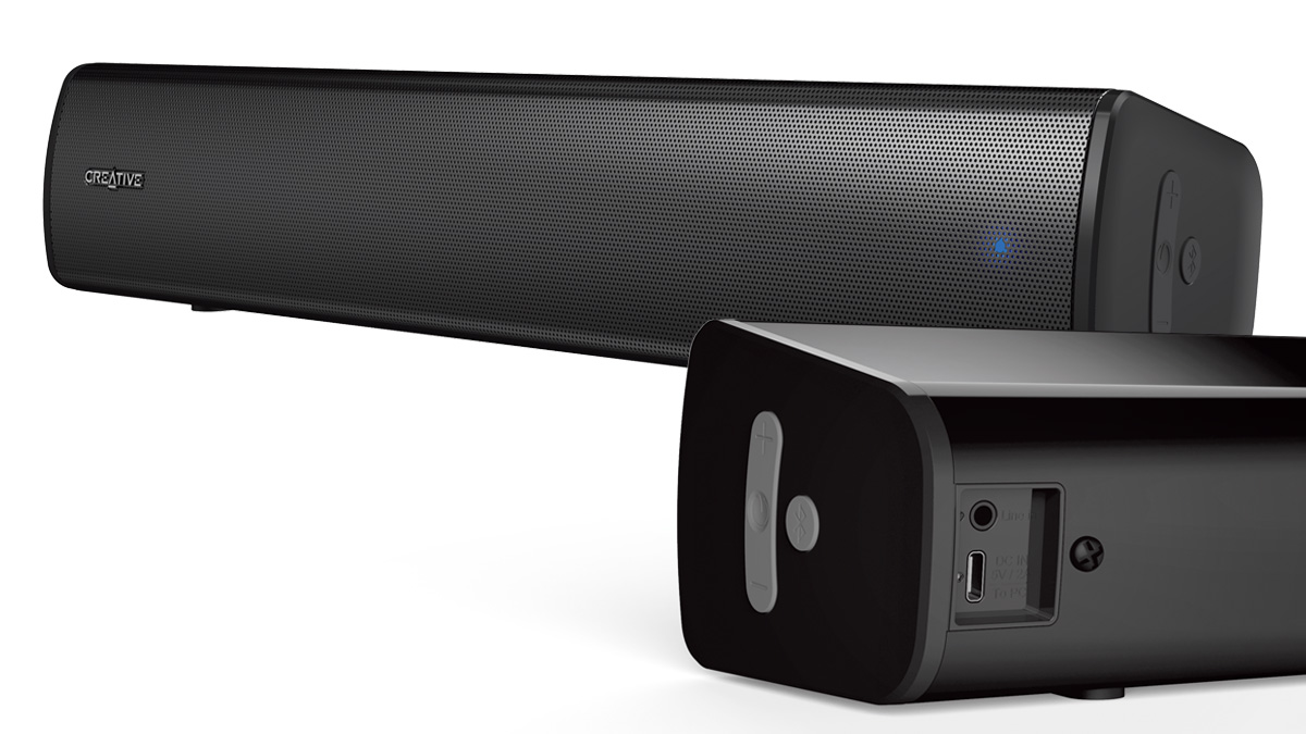 Creative Stage Air V2 Compact audioXpress with | Soundbar Under-Monitor 5.3 Bluetooth USB