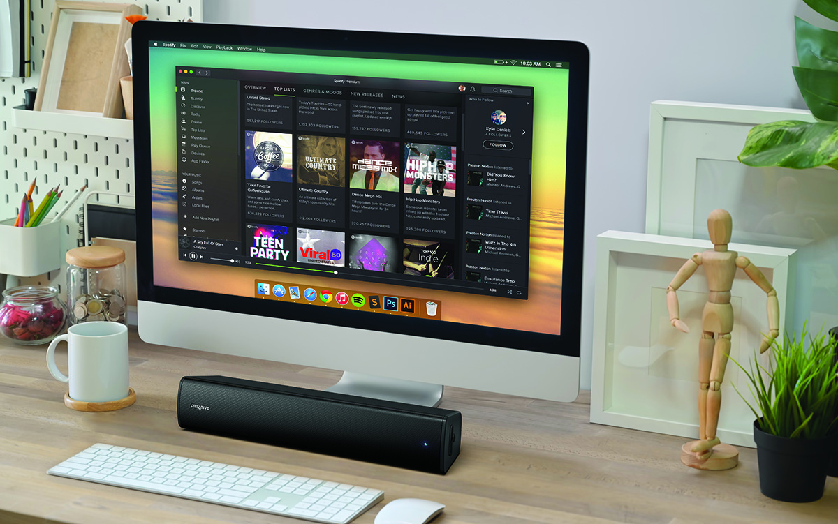 Creative Stage Air V2 Compact Under-Monitor USB Soundbar with Bluetooth 5.3  | audioXpress