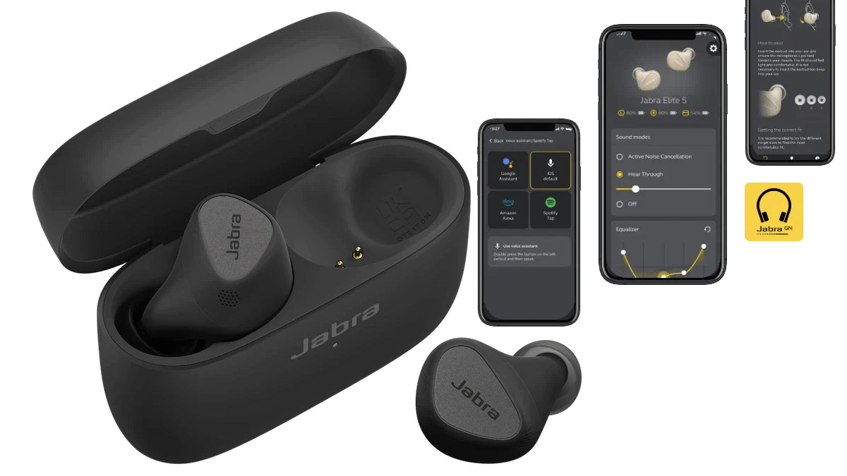 Jabra Elite 5 True Wireless Earbuds, Hybrid Active Noise