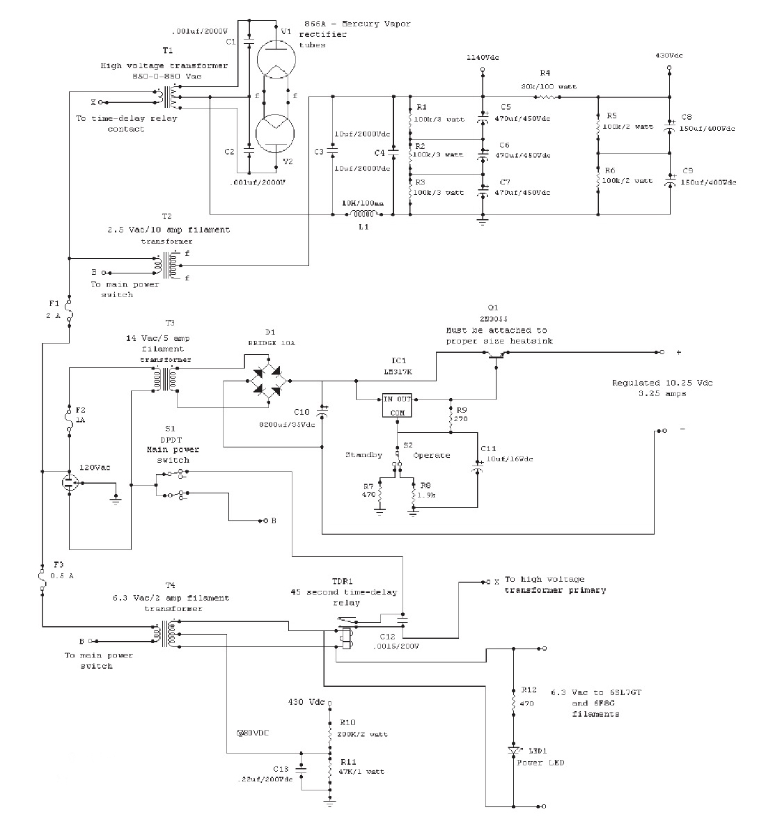 211 Tube Amplifier Schematic