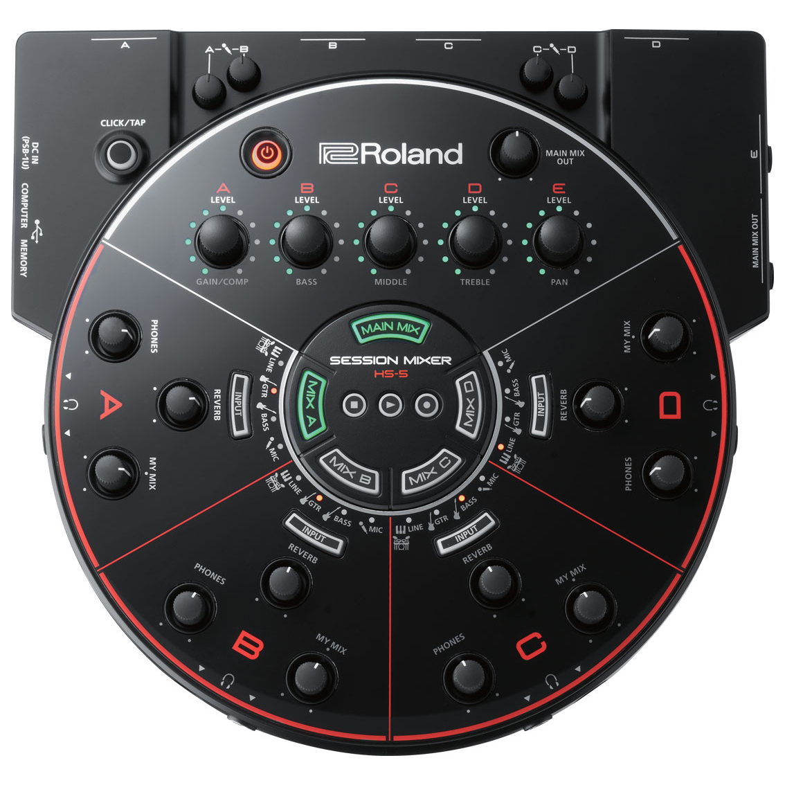 Roland Announces HS-5 Session Rehearsal and Recording Mixer for