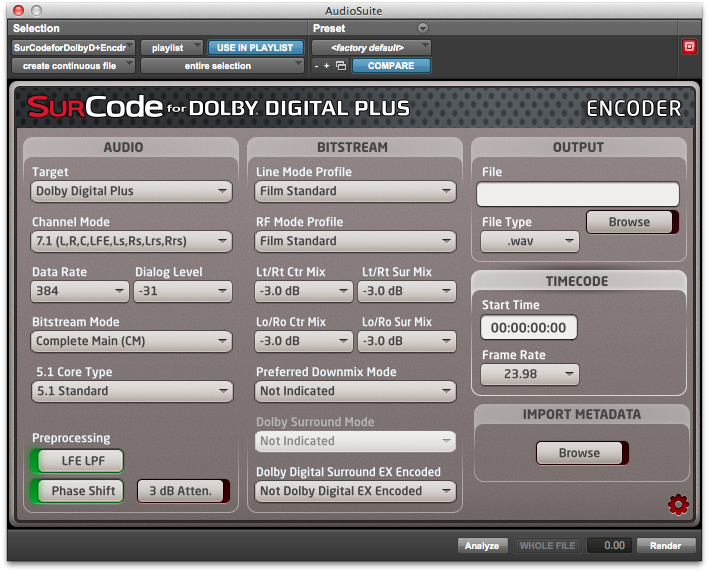 surcode cd pro dts encoder suite