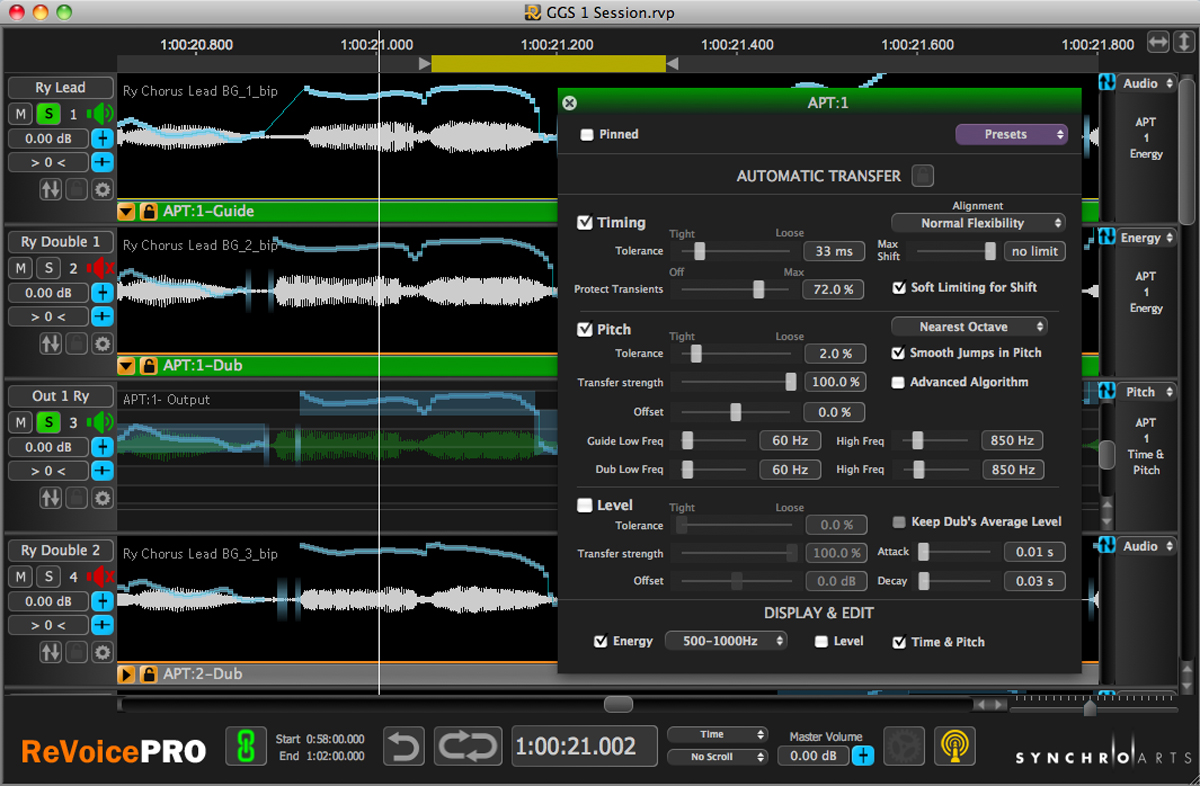 prot tools 11 and vocalign pro