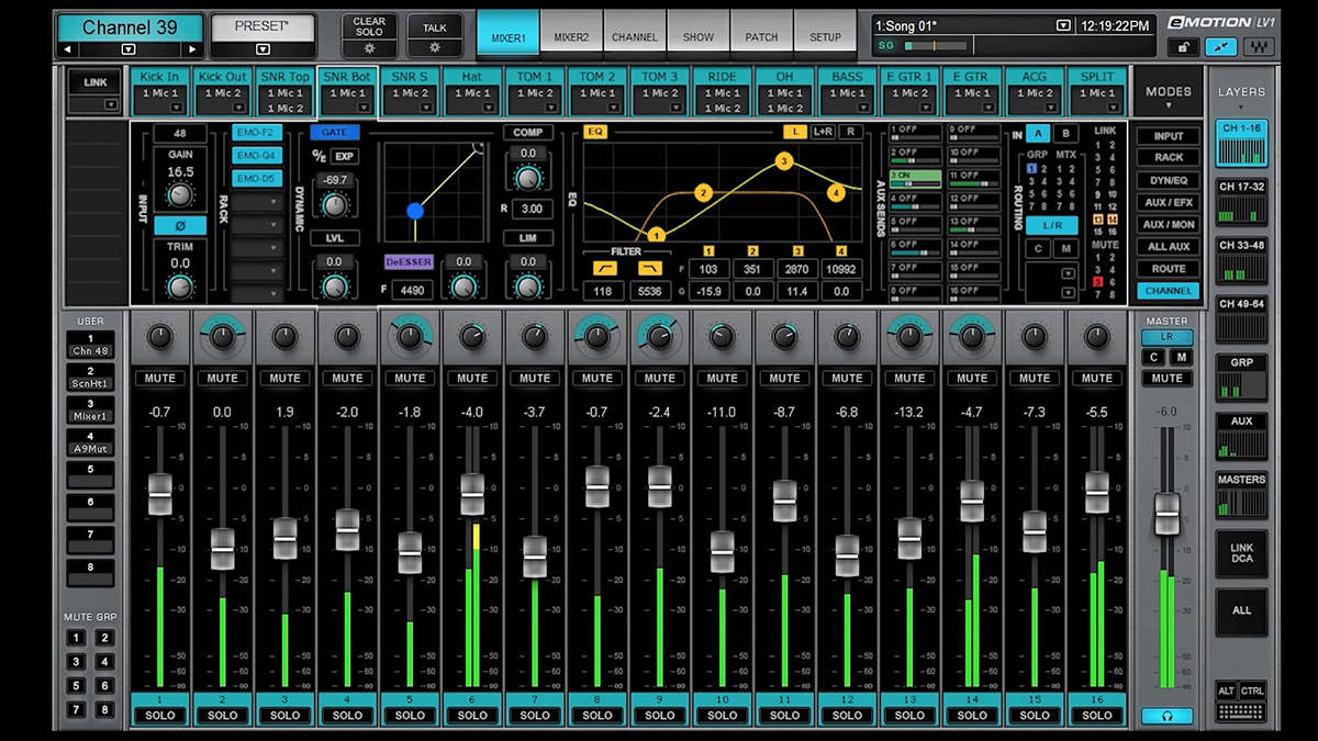 Waves eMotion LV1 64 Stereo Channels - Live Mixer Software (Download)